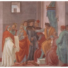 Disputation with Simon Magus and Crucifixion of Peter (right
