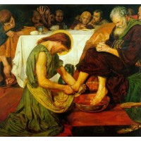 Jesus washing Peter's feet at the Last Supper