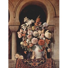 Vase of flowers on the window of a harem