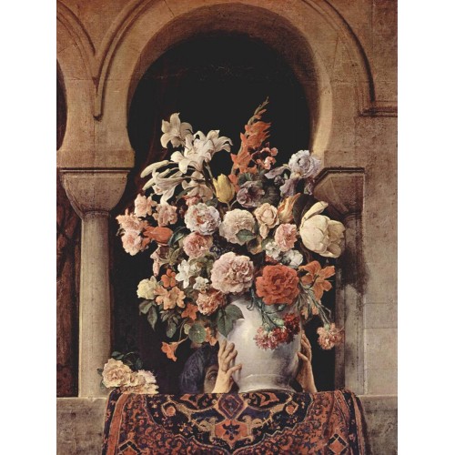 Vase of flowers on the window of a harem