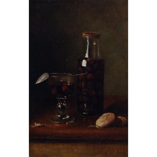 Still Life with Jar of Cherries