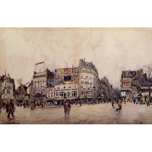 The Moulin Rouge and the Rue Lepic as Seen from the Place Bl
