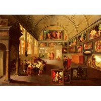 The interior of a picture gallery