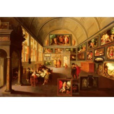 The interior of a picture gallery