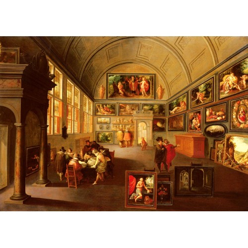 The interior of a picture gallery