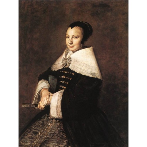 Portrait of a Seated Woman Holding a Fan