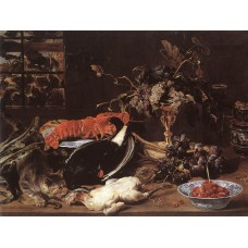 Still life with Crab and Fruit