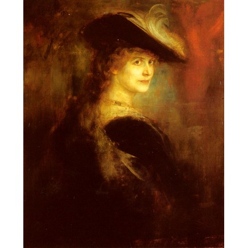 Portrait Of An Elegant Lady In Rubenesque Costume