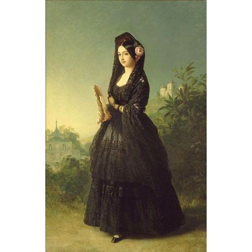 Portrait of infanta luisa fernanda of spain duchess of montpesier