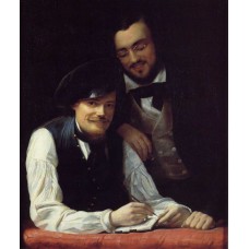 Self portrait of the artist with his brother hermann