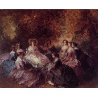 The empress eugenie surrounded by her ladies in waiting