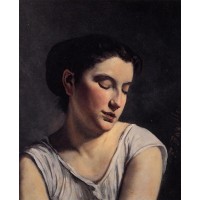 Young Woman with Lowered Eyes