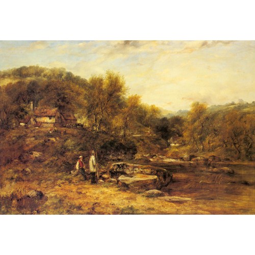 Anglers by a Stream