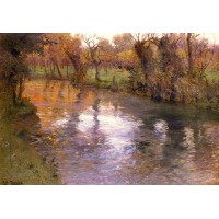 An Orchard On The Banks Of A River