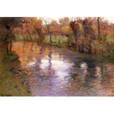 An Orchard On The Banks Of A River