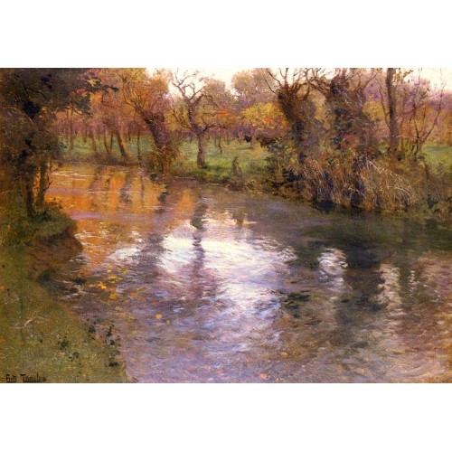 An Orchard On The Banks Of A River