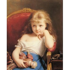 Young Girl Holding a Doll