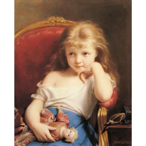 Young Girl Holding a Doll
