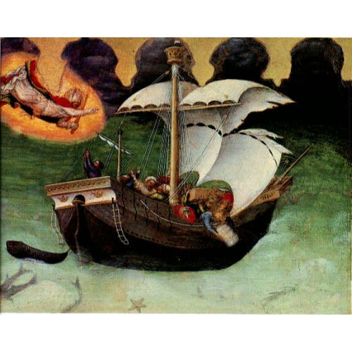 Quaratesi Altarpiece St Nicholas saves a storm tossed shi