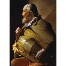 Hurdy Gurdy Player with a Ribbon