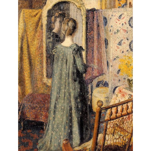 Woman Standing in Front of the Mirror