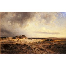 An Extensive Landscape with a Stormy Sky