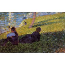 La Grande Jatte Seated Man Reclining Woman