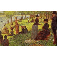 La Grande Jatte Sketch with Many Figures