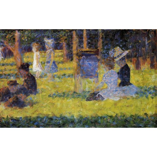 La Grande Jatte Woman Seated and Baby Carriage