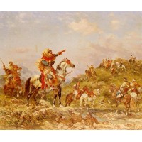 Arab Warriors on Horseback