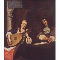 Woman playing the Lute