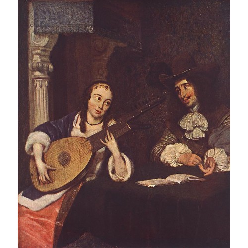 Woman playing the Lute