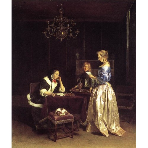 Woman reading a Letter