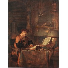Scholar with his Books