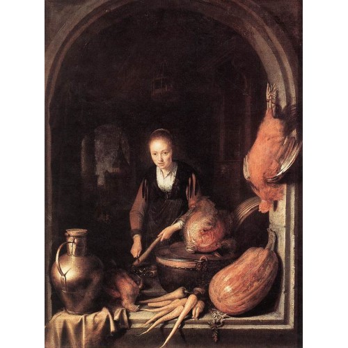 Woman Peeling Carrot