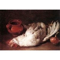 Still Life with Hen Onion and Pot