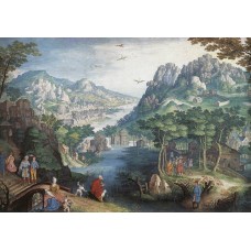 Mountain Landscape with River Valley and the Prophet Hosea
