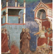Legend of St Francis 11 St Francis before the Sultan (Trial 