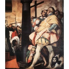 St Charles Borromeo Erecting Crosses a the Gates of Milan (d
