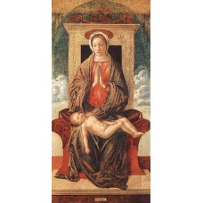 Madonna Enthroned Adoring the Sleeping Child