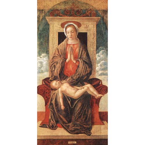 Madonna Enthroned Adoring the Sleeping Child