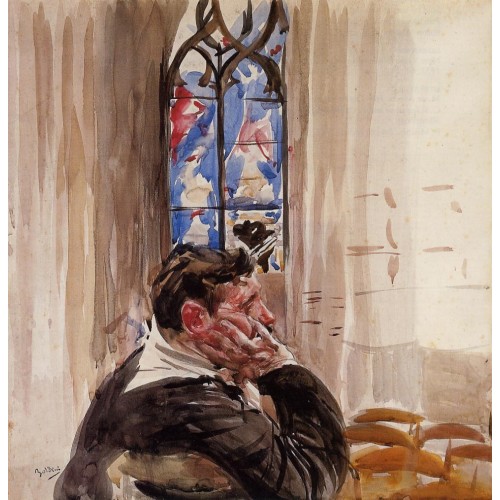 Portrait of a Man in Church