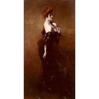 Portrait Of Madame Pages In Evening Dress