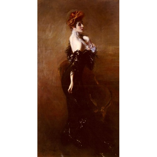 Portrait Of Madame Pages In Evening Dress