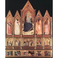 Polyptych with Madonna and Saints