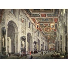 Interior of the San Giovanni in Laterano in Rome