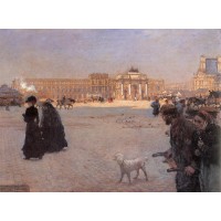 The Place de Carrousel and the Ruins of the Tuileries Palace