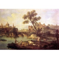 Landscape with River and Bridge