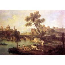 Landscape with River and Bridge