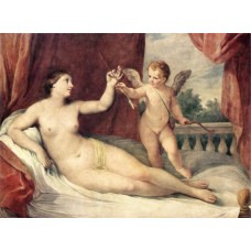 Reclining Venus with Cupid